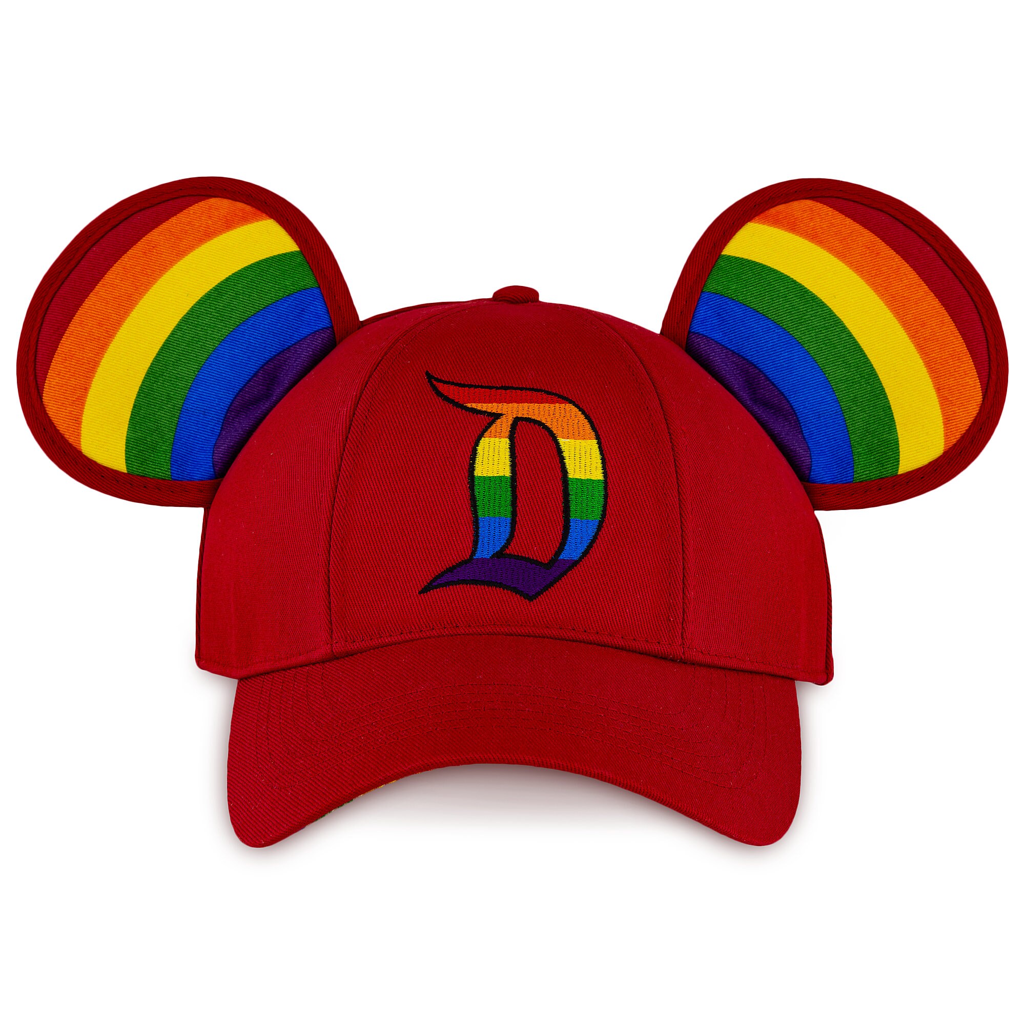 Rainbow Disney Collection Mickey Mouse Ears Baseball Cap for Adults - Disneyland