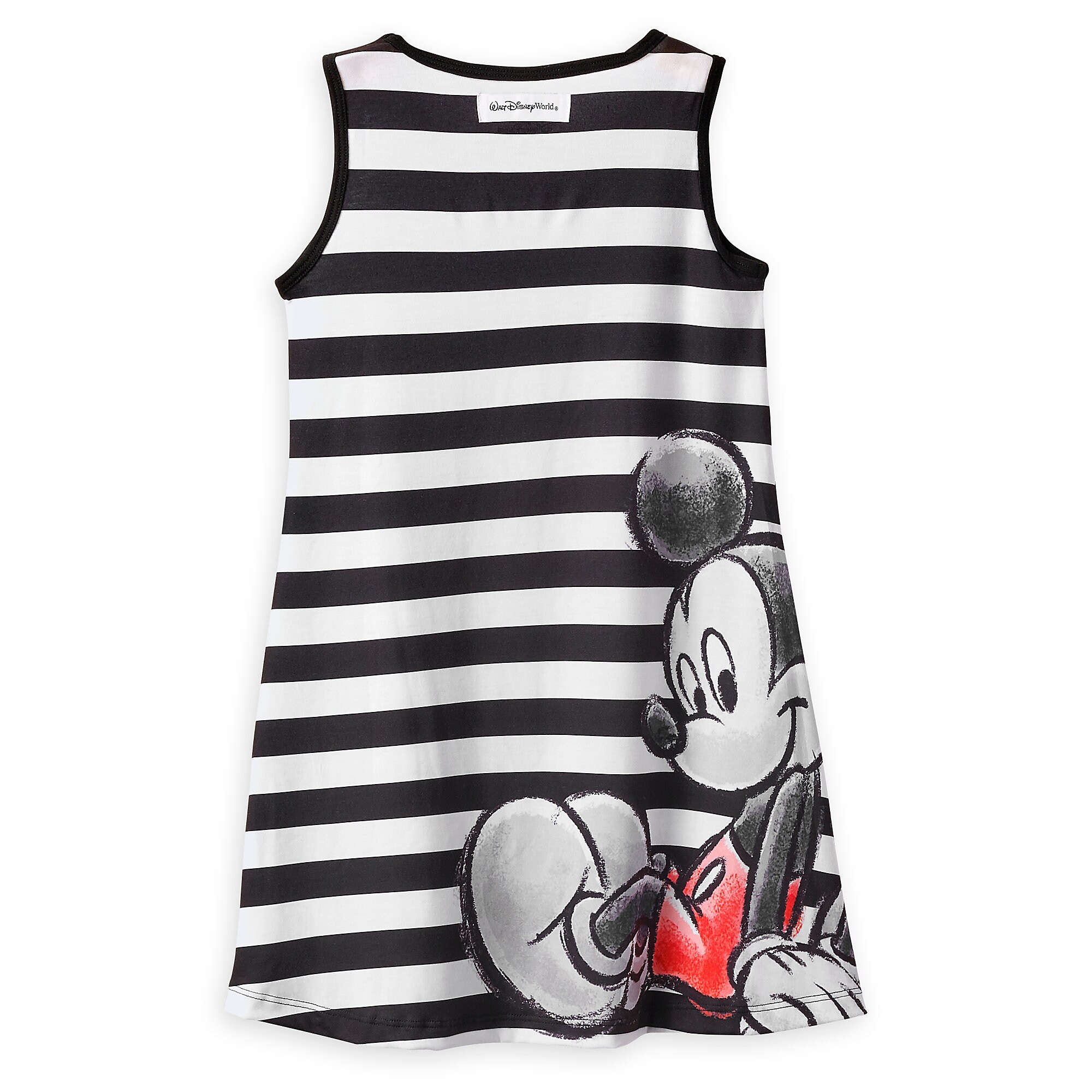 Mickey and Minnie Mouse Striped Dress for Girls - Black
