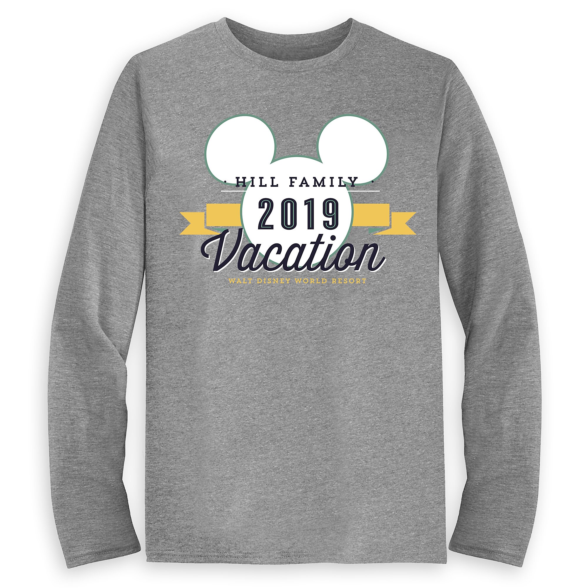 Men's Mickey Mouse Family Vacation Long Sleeve Shirt - Walt Disney World Resort - 2019 - Customized