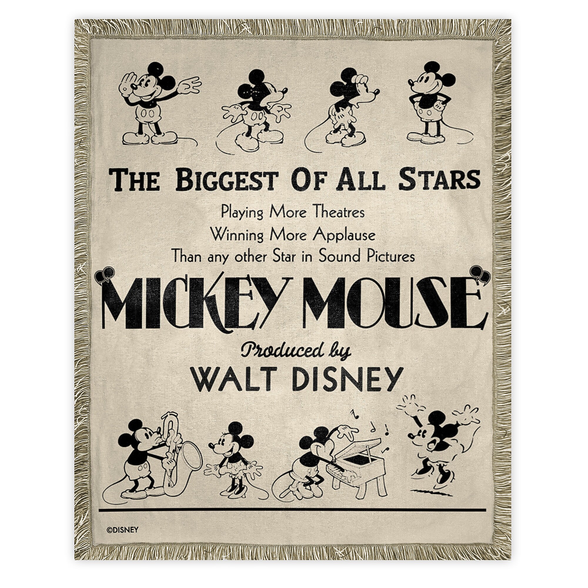 Mickey Mouse Woven Tapestry Throw