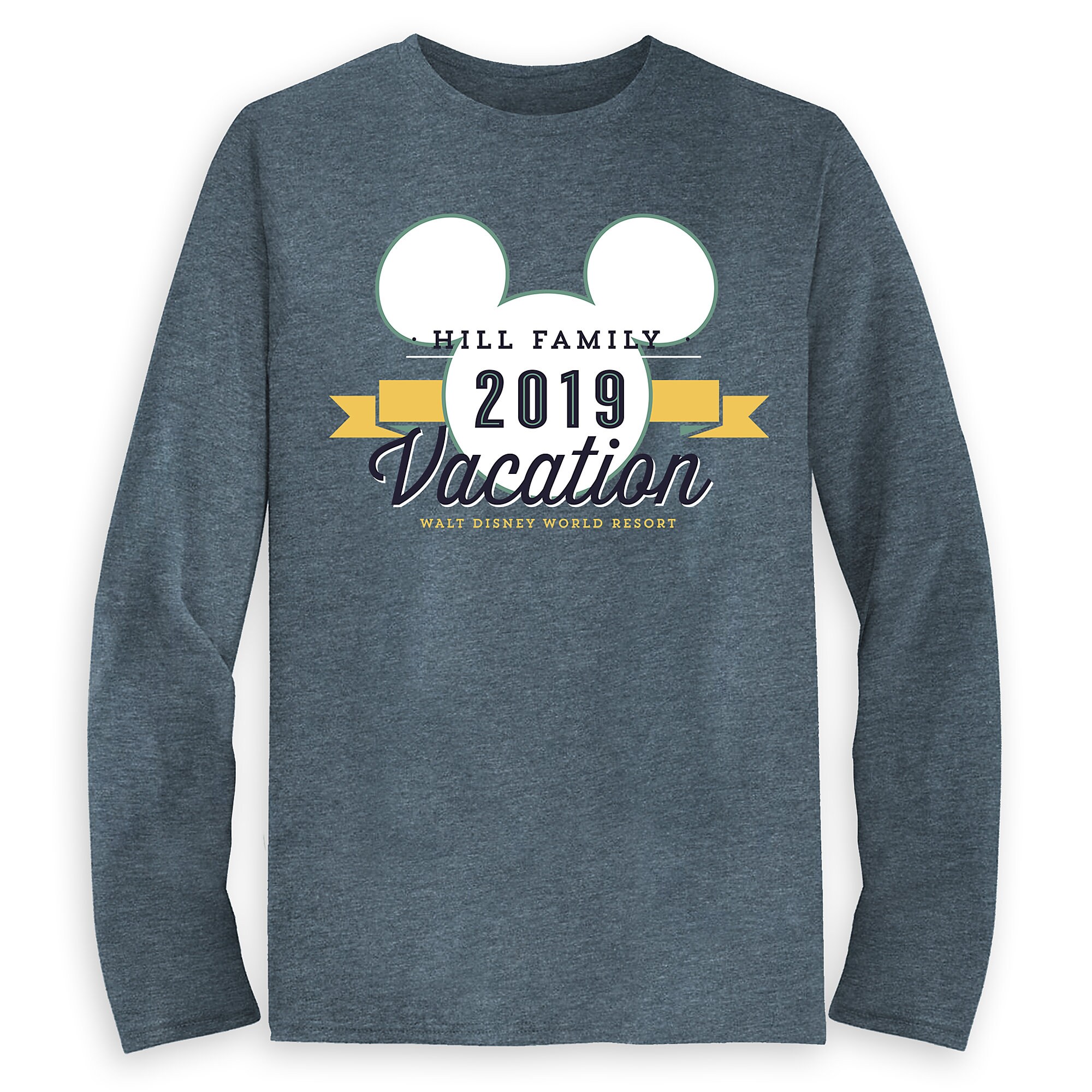 Men's Mickey Mouse Family Vacation Long Sleeve Shirt - Walt Disney World Resort - 2019 - Customized