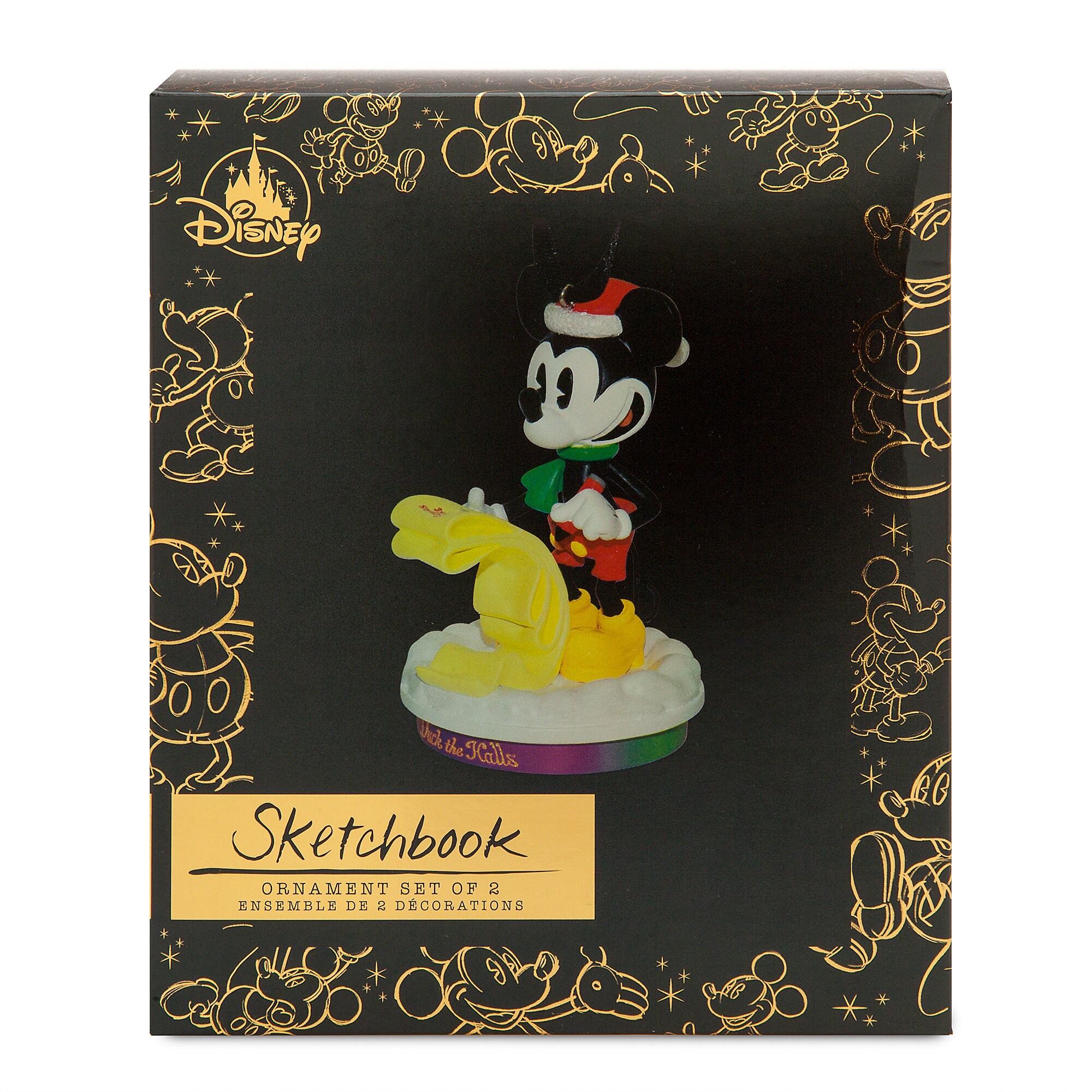 Mickey Mouse Through the Years Sketchbook Ornament Set - Duck the Halls - December - Limited Release