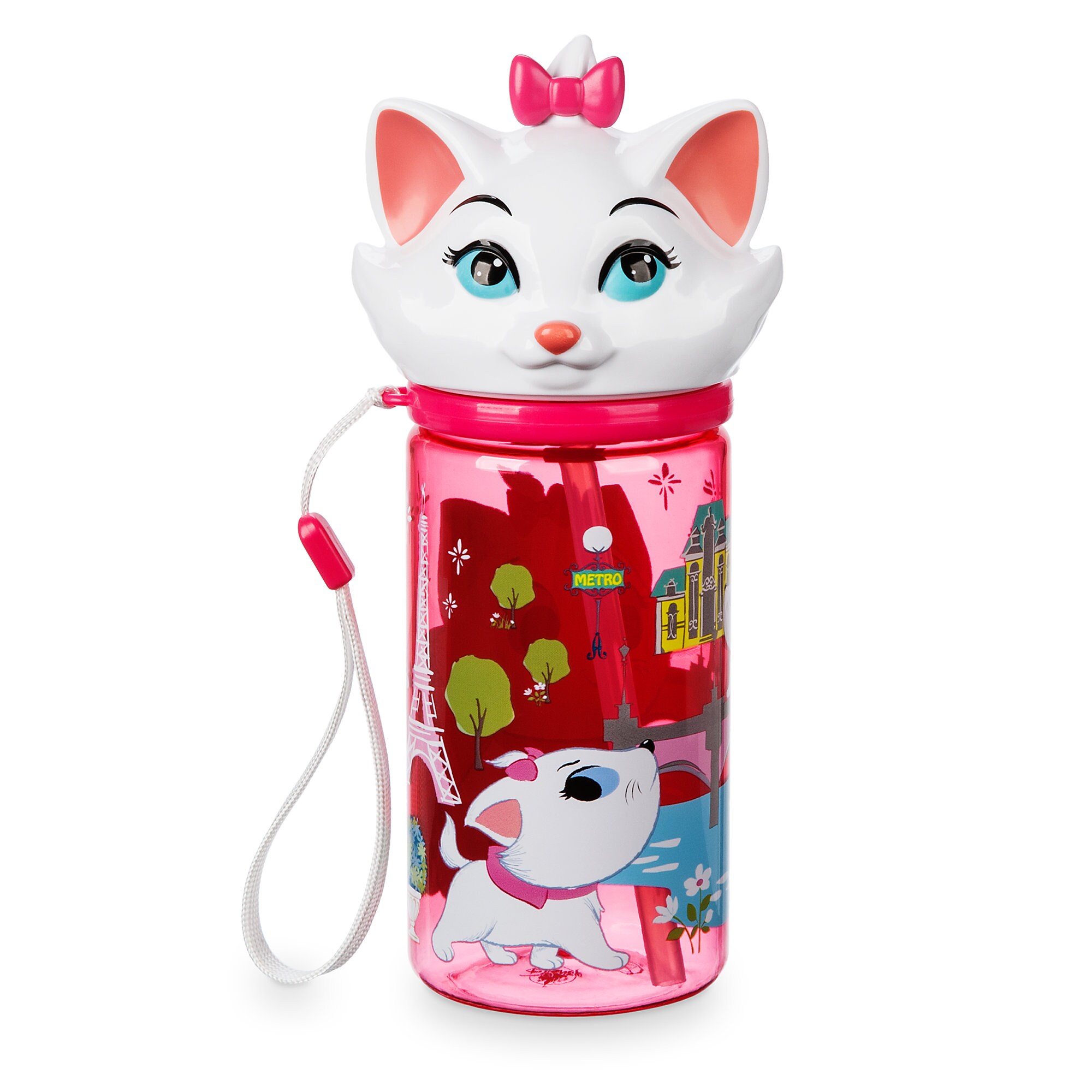 Marie Flip-Top Water Bottle - Aristocats - Disney Furrytale friends