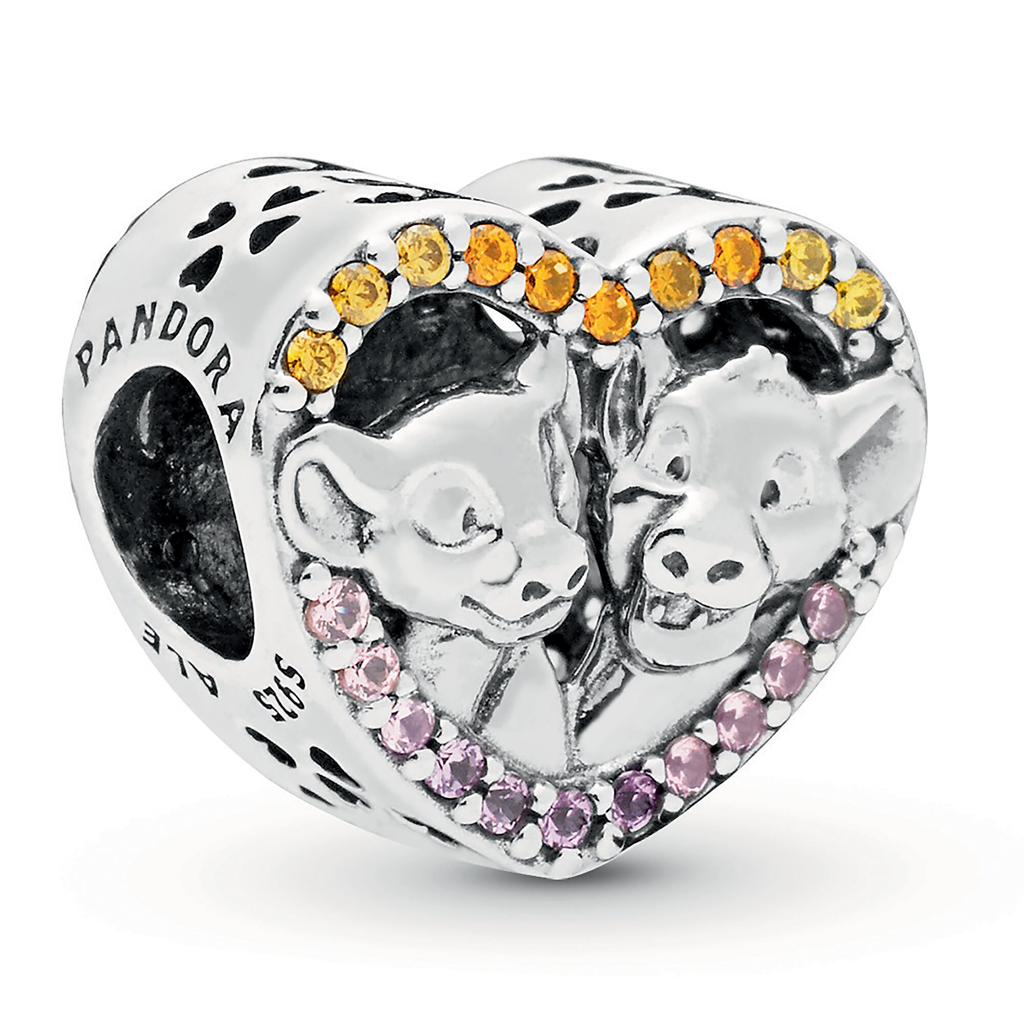 Simba and Nala Heart Charm by Pandora Jewelry
