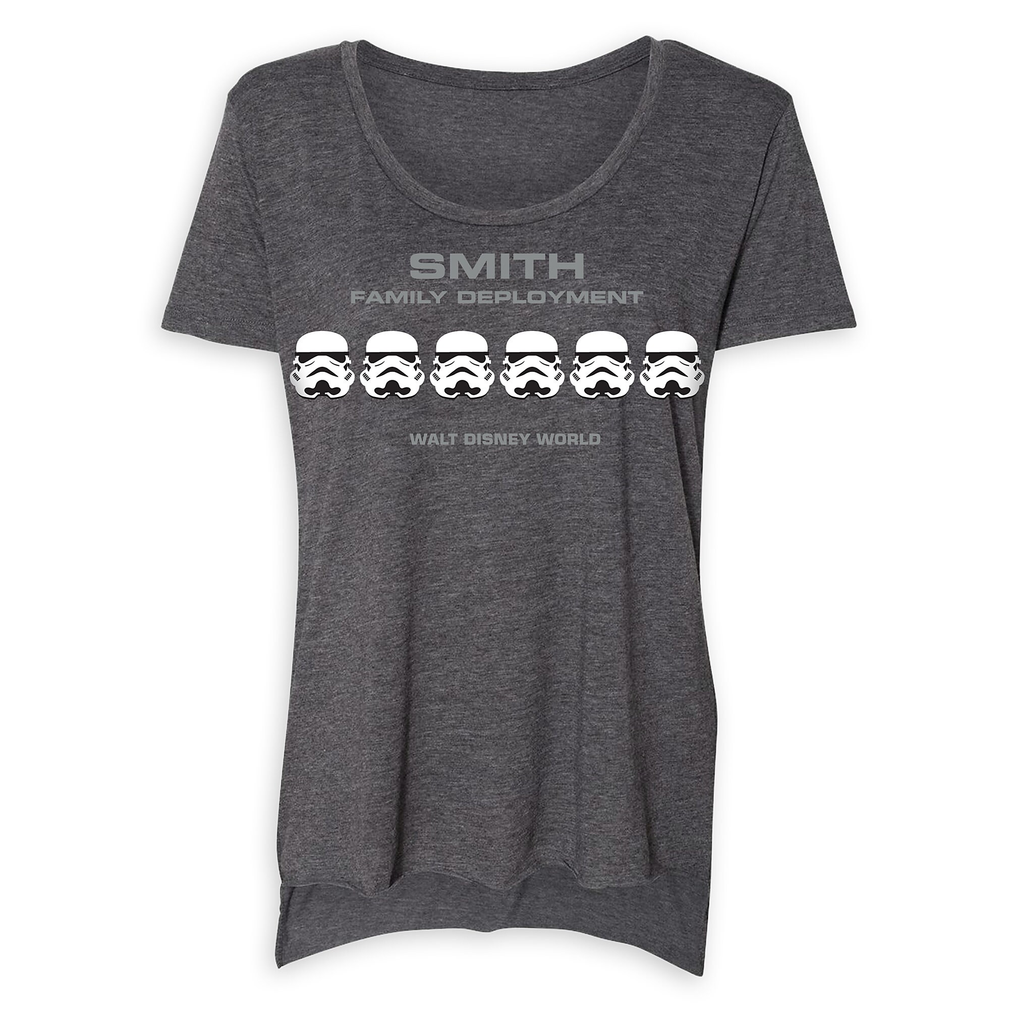 Women's Star Wars Stormtrooper Family Deployment Scoop Neck T-Shirt - Walt Disney World - Customized