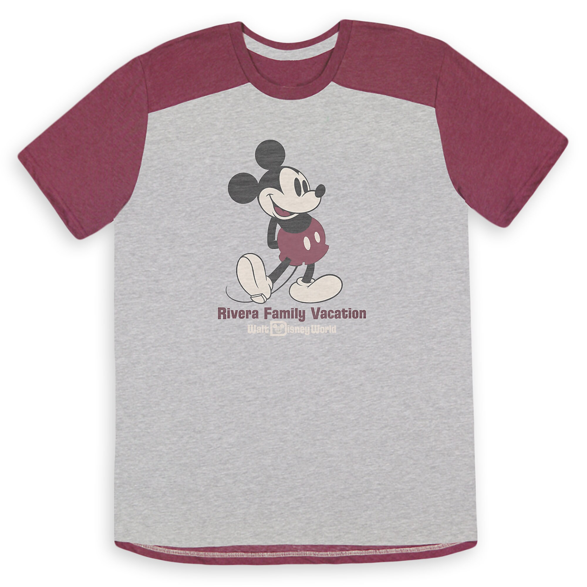 Adults' Mickey Mouse Family Vacation Athletic T-Shirt - Walt Disney World - Customized