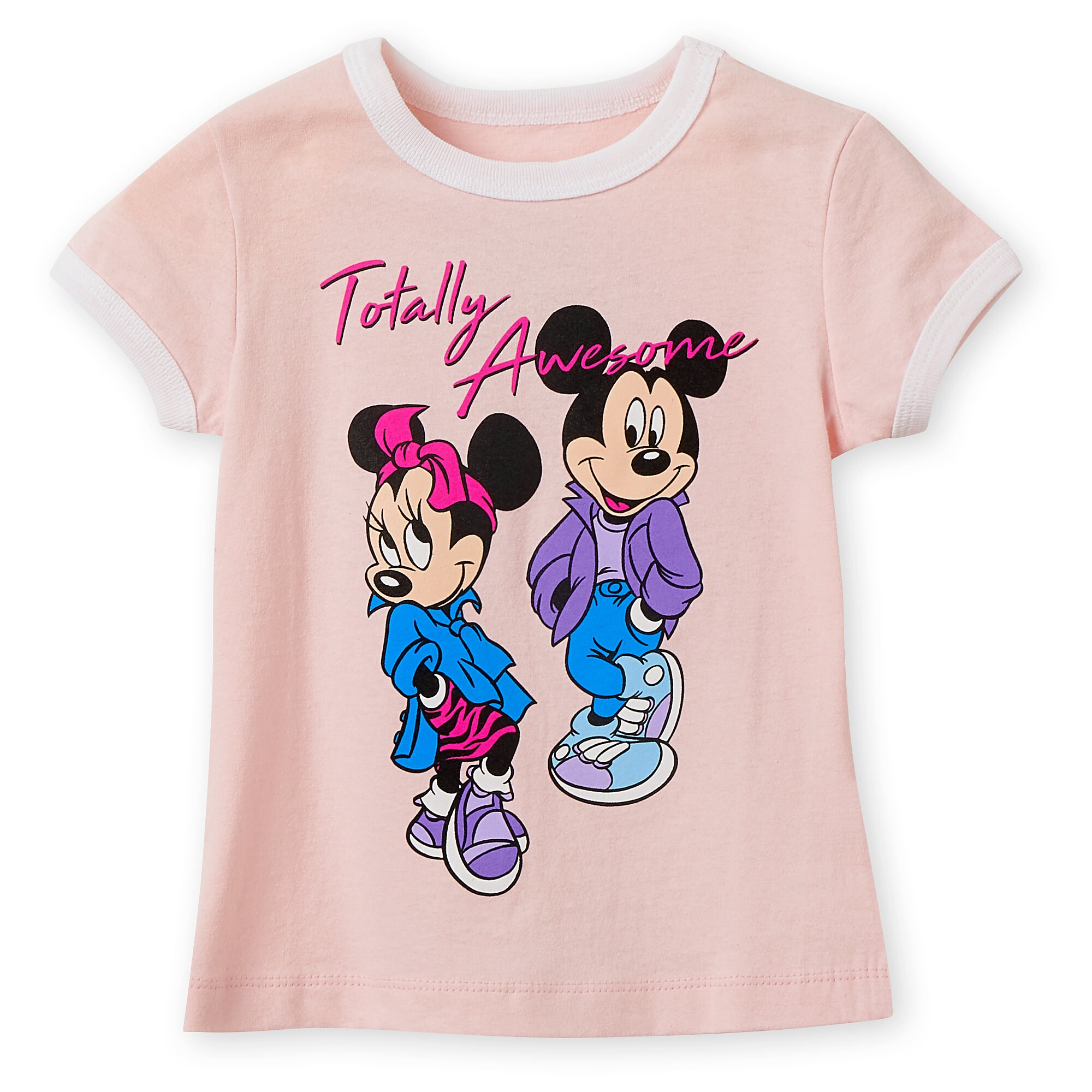 Mickey and Minnie Mouse ''Totally Awesome'' Ringer T-Shirt for Girls