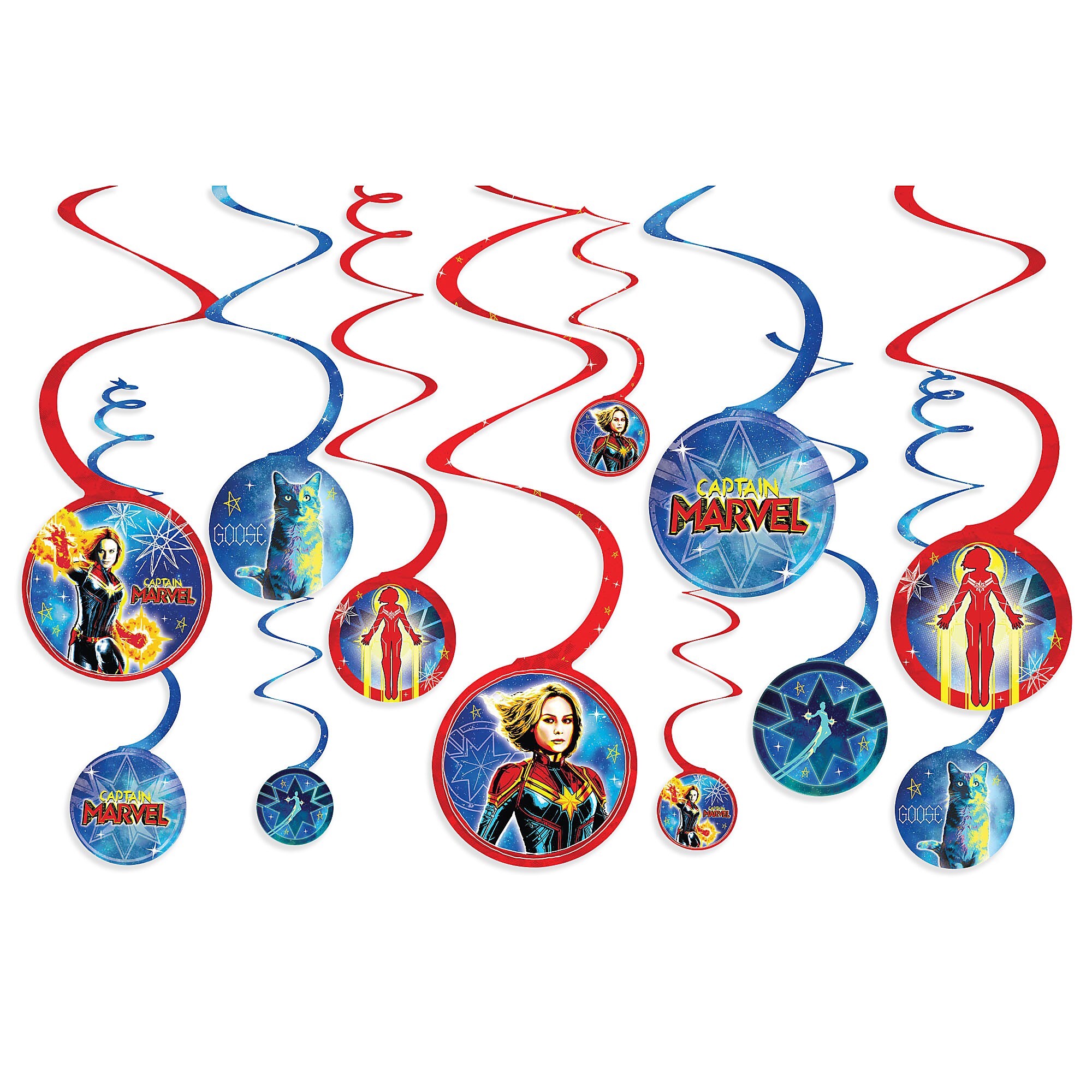 Marvel's Captain Marvel Spiral Party Decorations