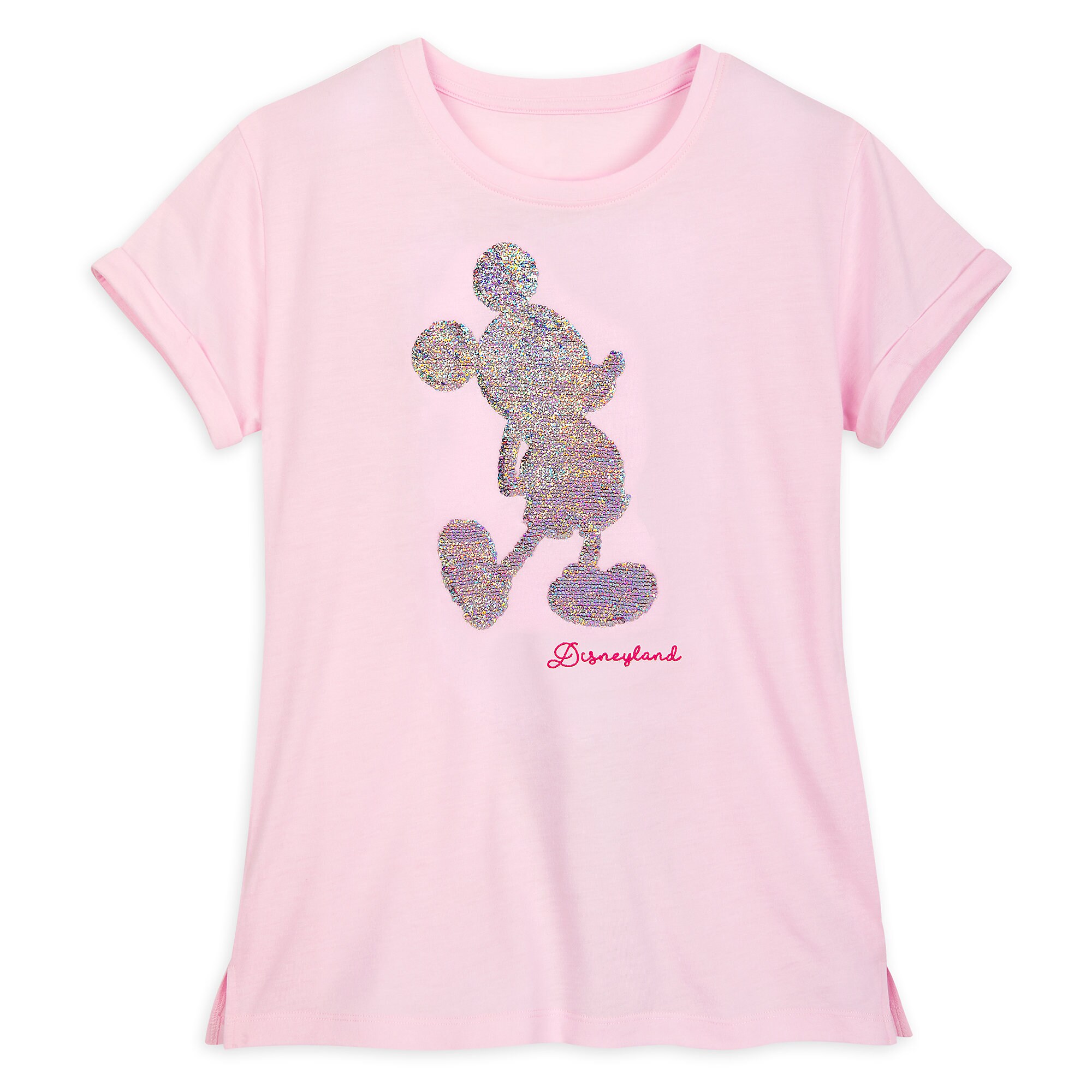 Mickey Mouse Reversible Sequin T-Shirt for Women - Disneyland