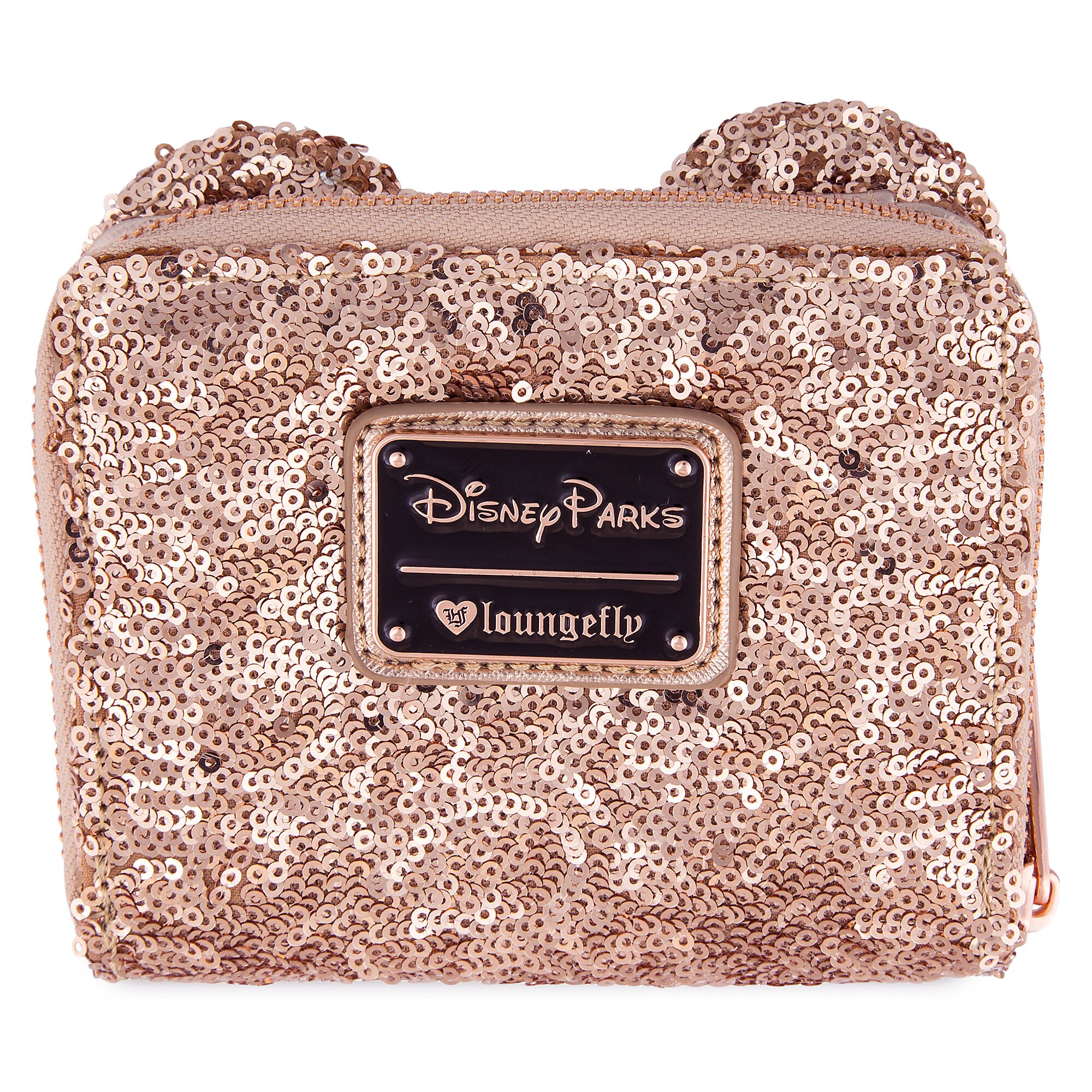 Minnie Mouse Sequined Wallet by Loungefly - Rose Gold