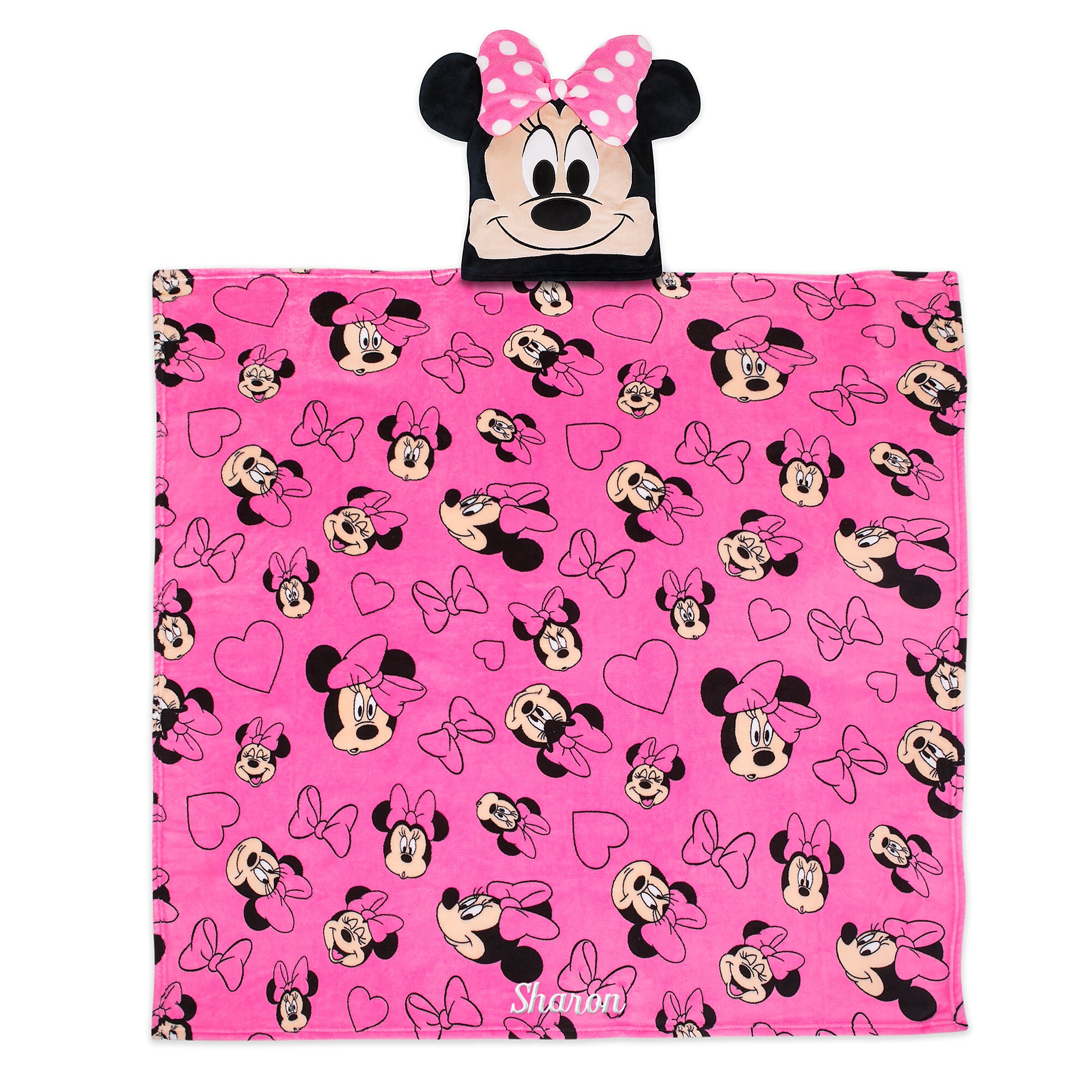 Minnie Mouse Convertible Fleece Throw - Personalized