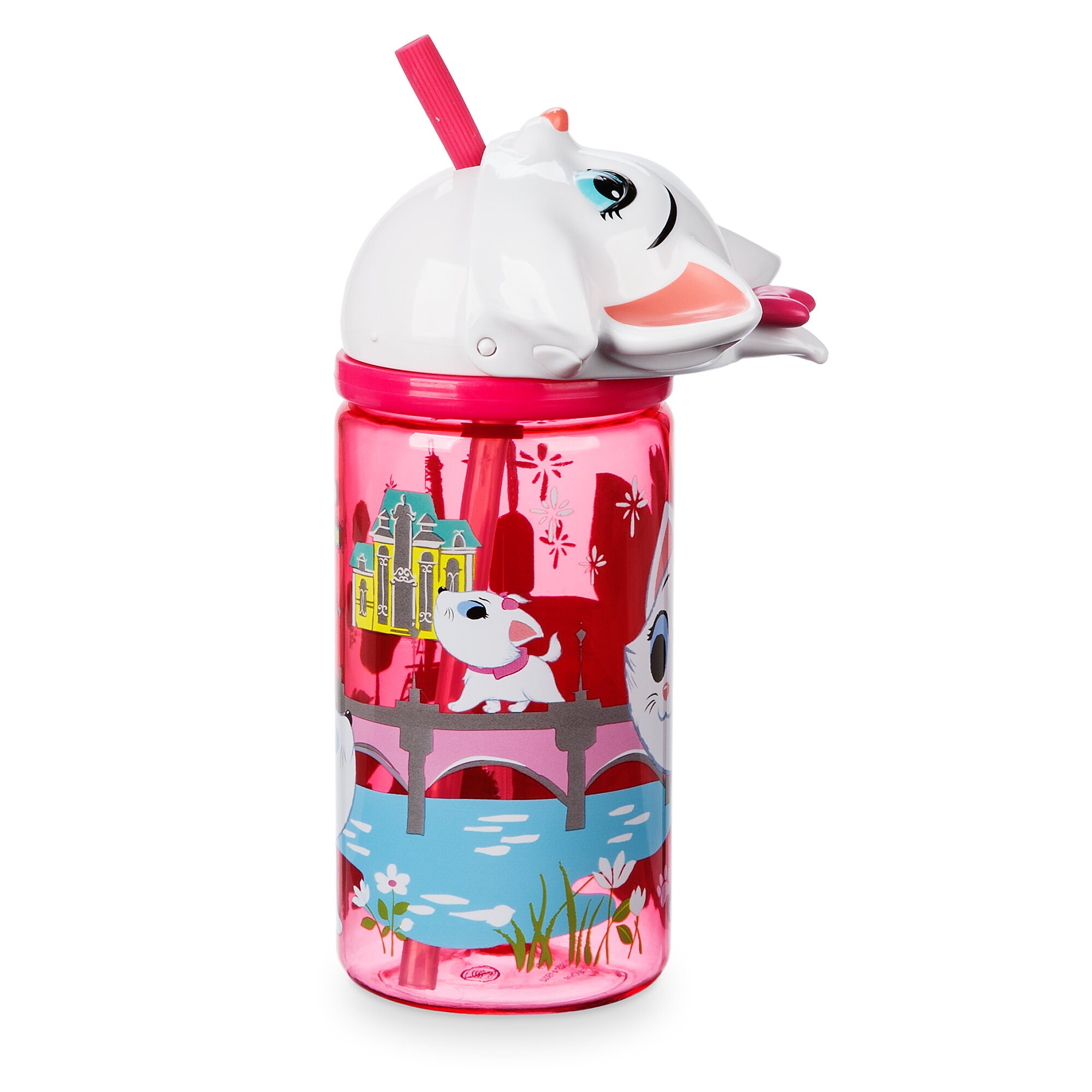 Marie Flip-Top Water Bottle - Aristocats - Disney Furrytale friends