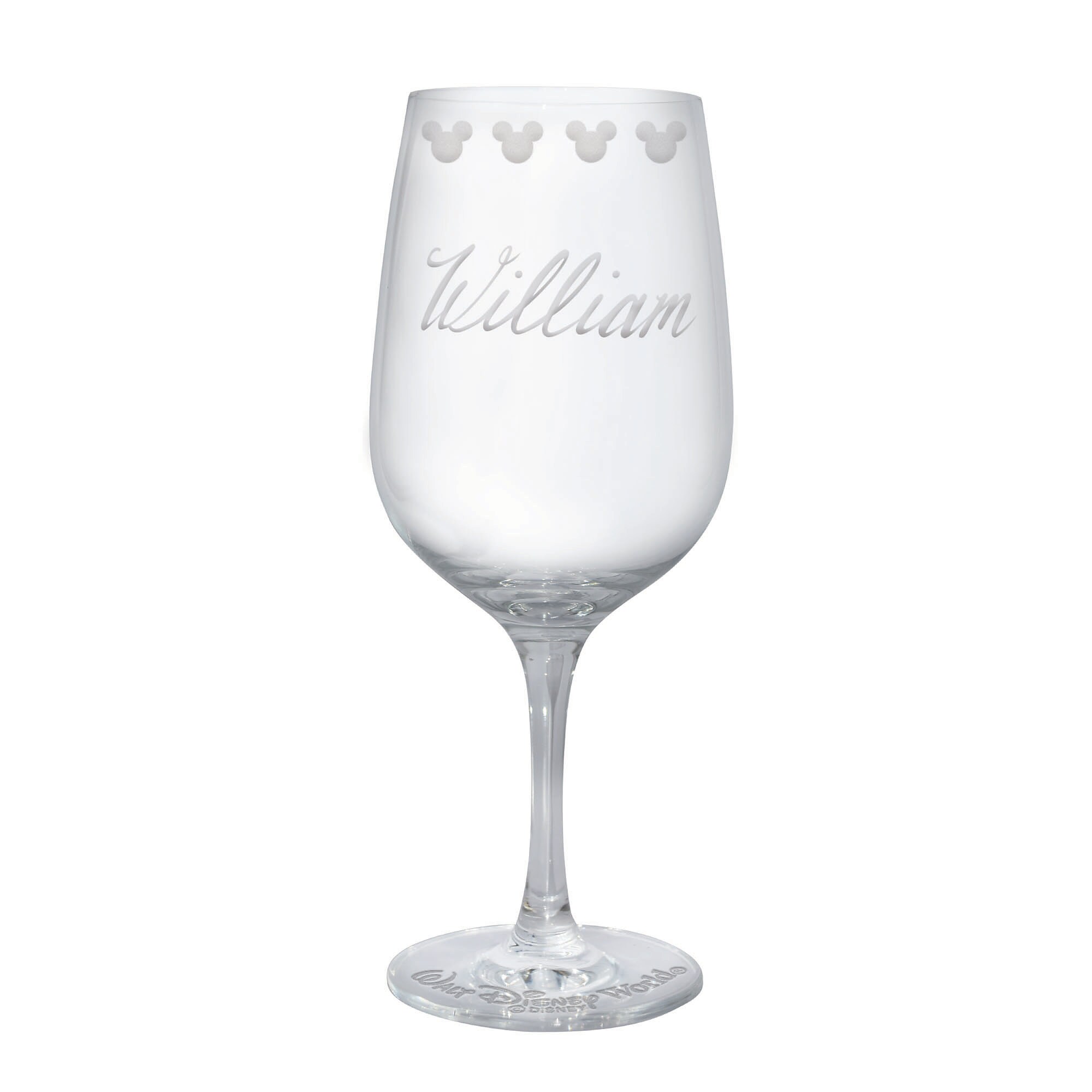 Mickey Mouse Icon Wine Glass by Arribas - Personalizable