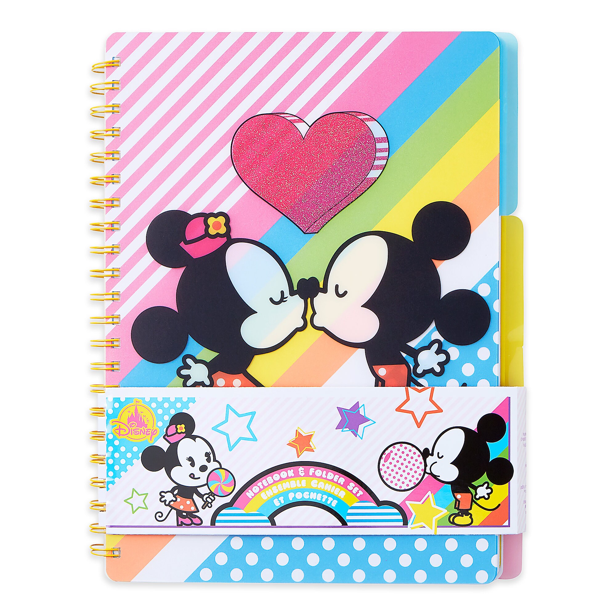 Mickey and Minnie Mouse Notebook and Folder Set