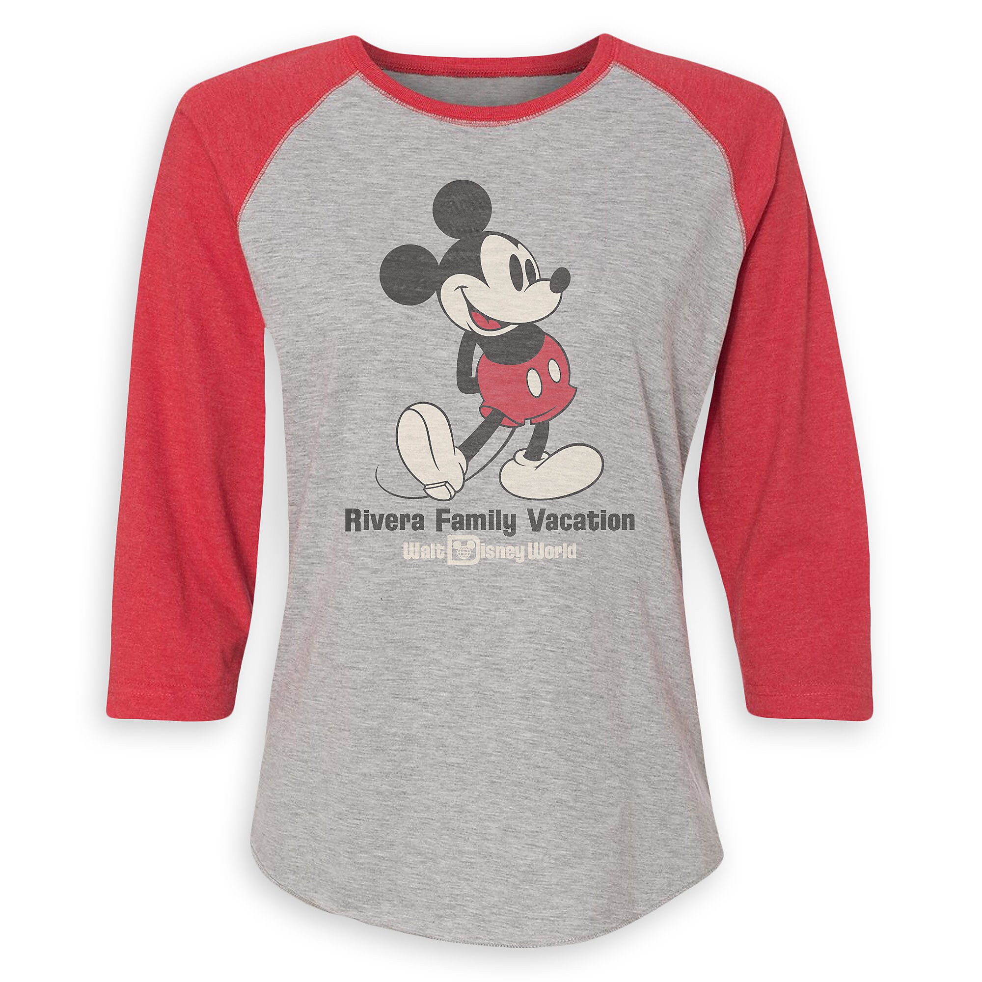 Women's Mickey Mouse Family Vacation Raglan T-Shirt - Walt Disney World - Customized