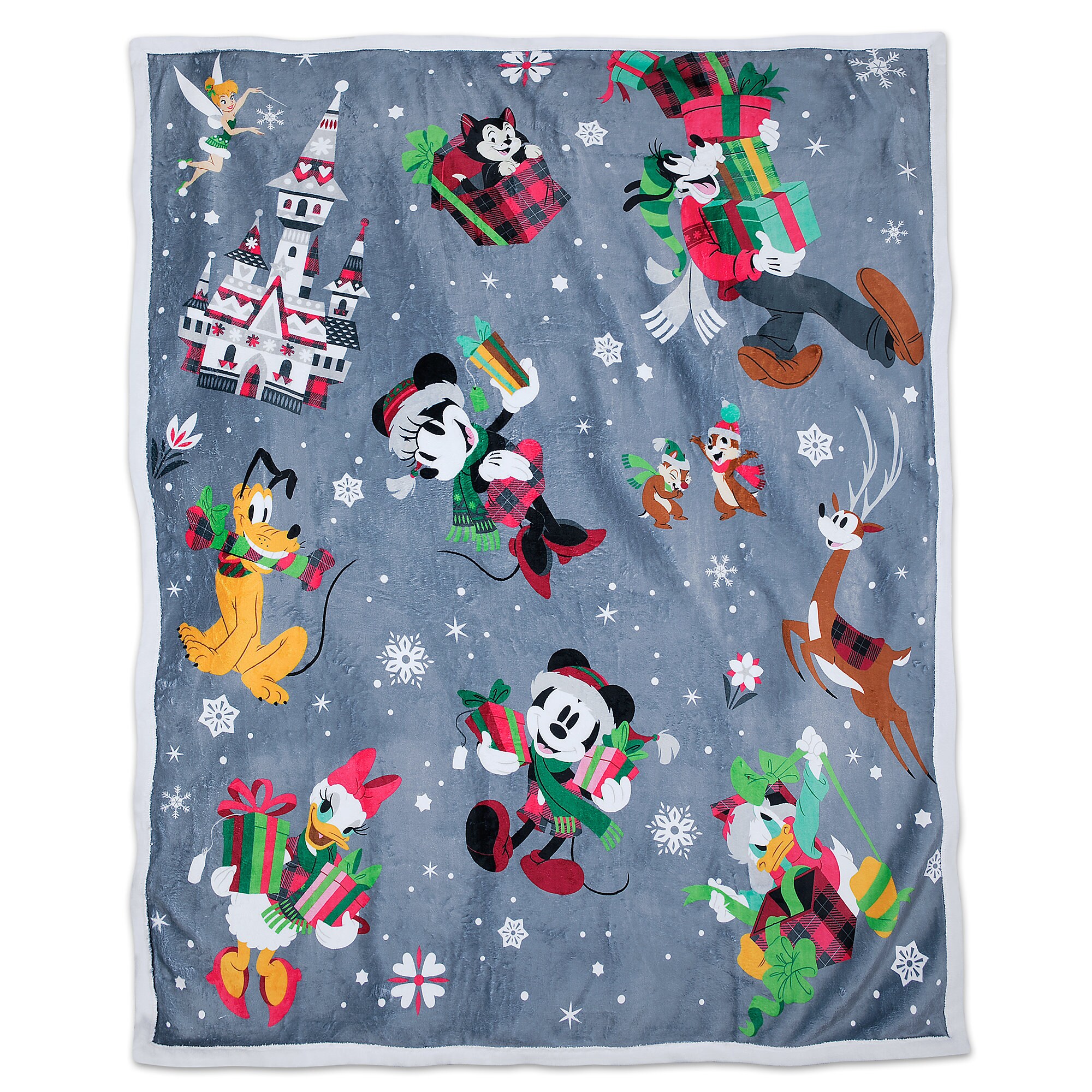 Santa Mickey Mouse and Friends Reversible Throw