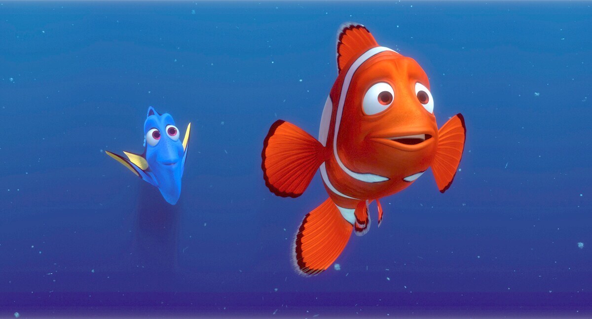 Dory and Marlin in "Finding Nemo" .