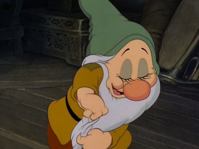 Bashful one of the seven dwarfs.