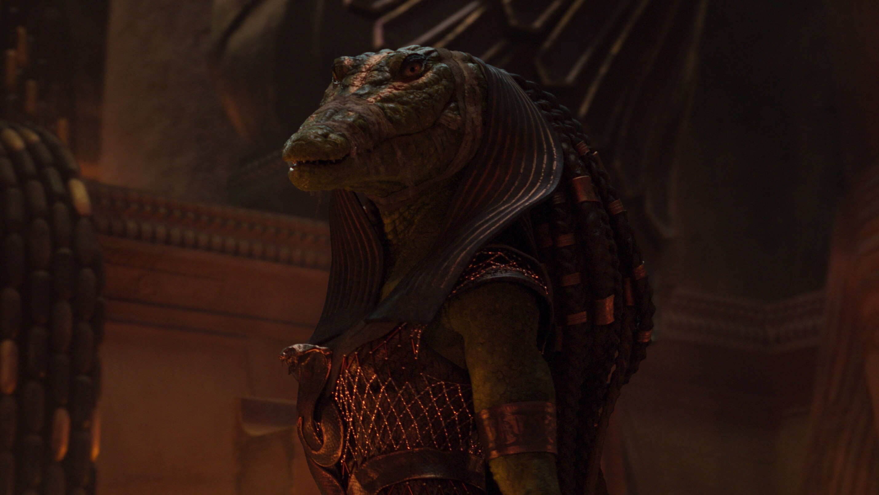 Ammit (voiced by Saba Mubarak) in Marvel Studios' MOON KNIGHT., exclusively on Disney+. Photo courtesy of Marvel Studios. ©Marvel Studios 2022. All Rights Reserved.