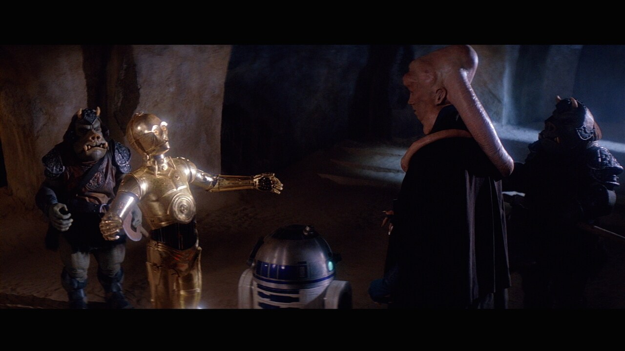 When C-3PO and R2-D2 arrived at Jabba’s palace, Fortuna greeted them coolly, becoming more intere...