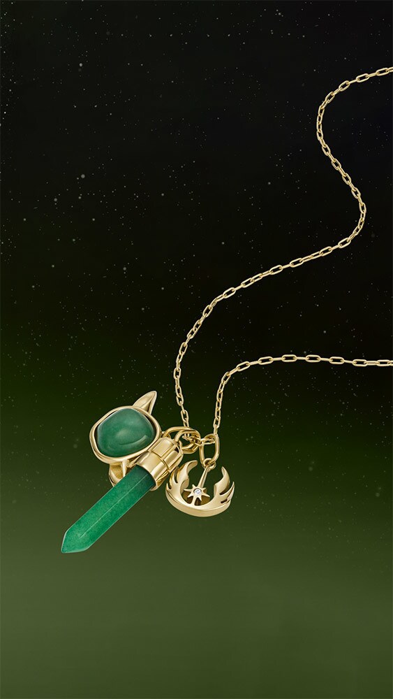 Green Aventurine Yoda Cluster Necklace by Fossil