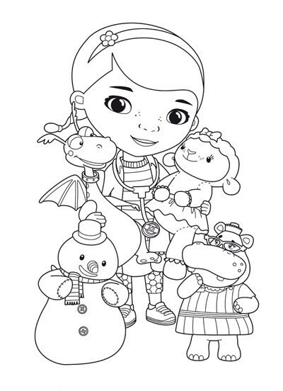 activites coloriage docteur la peluche en t