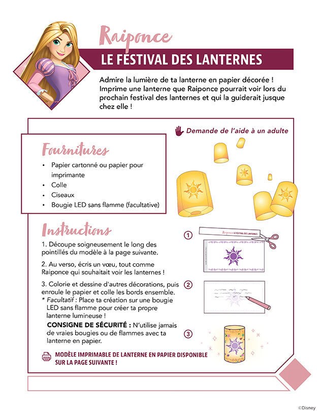 Instructions pour fabriquer une lanterne en papier.