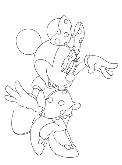 activites coloriage minnie en t