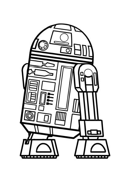 coloriage star wars r2d2