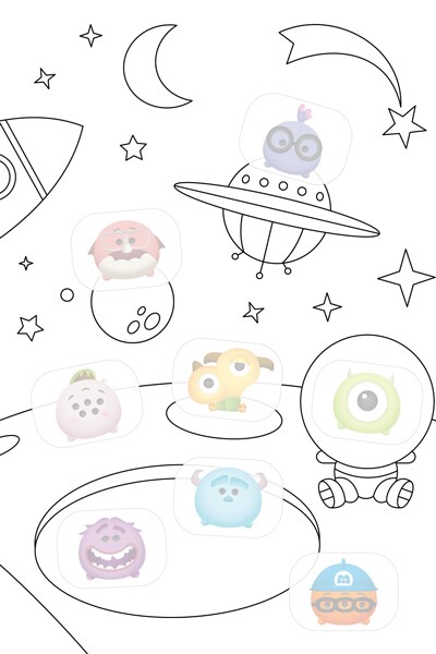 Coloriage Tsum Tsum Montagne coloriage tsum tsum montagne