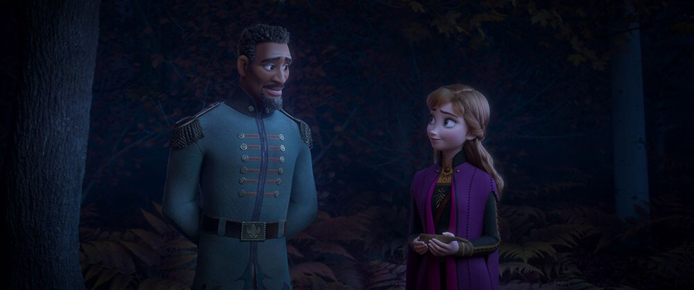 Image of Lieutenant Destin Matthias and Anna from Frozen 2