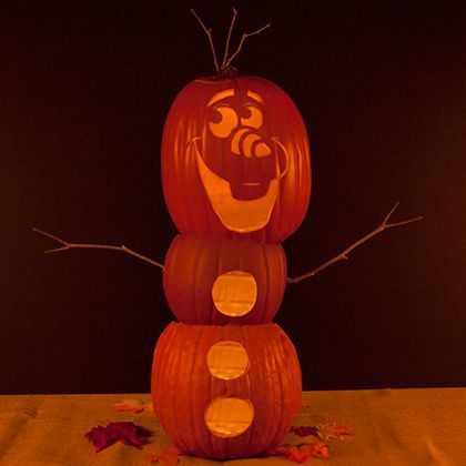 olaf pumpkin template