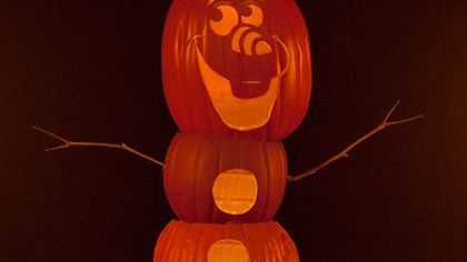 Olaf Pumpkin-Carving Template