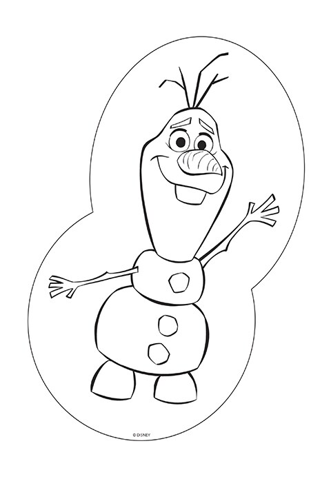 Olaf waving activity sheet