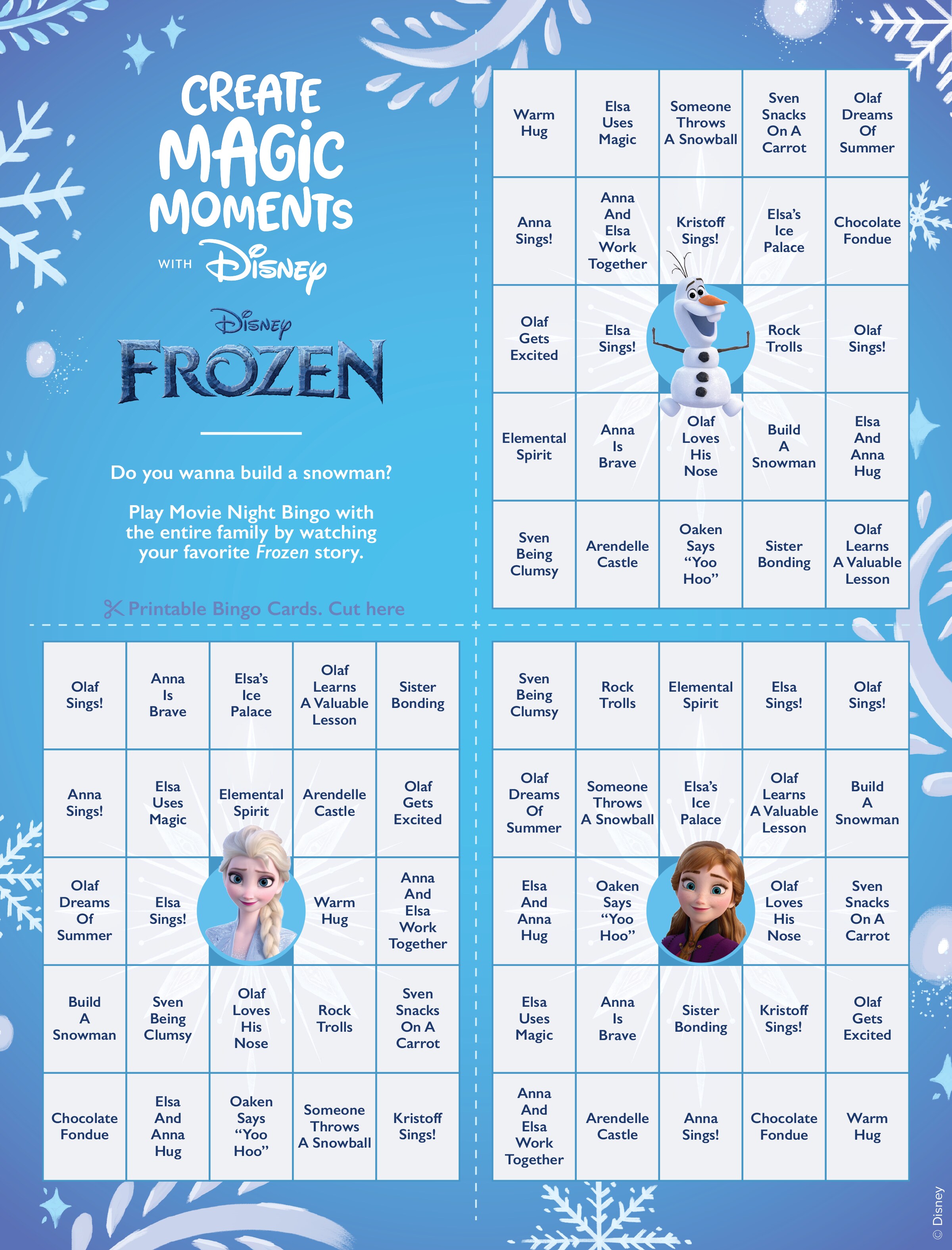 Frozen Bingo