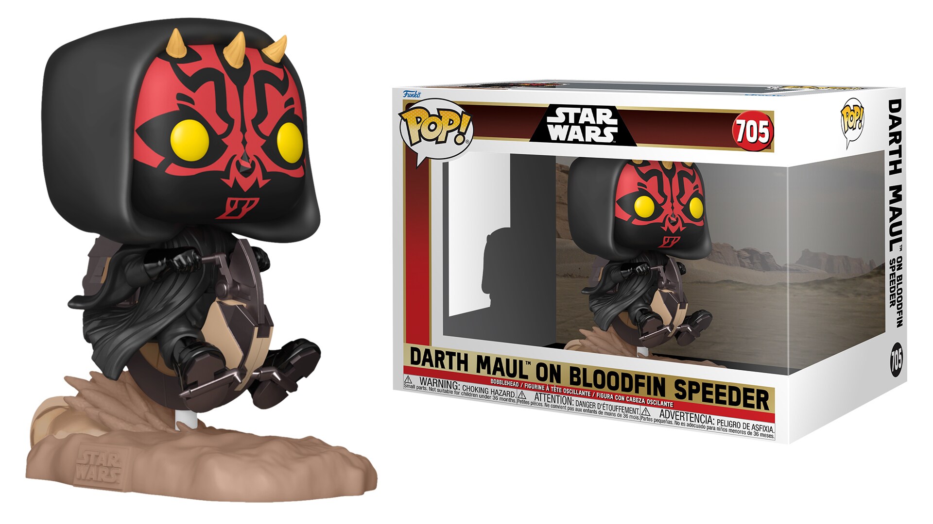 Funko Deluxe Pop! Ride of Darth Maul on Bloodfin