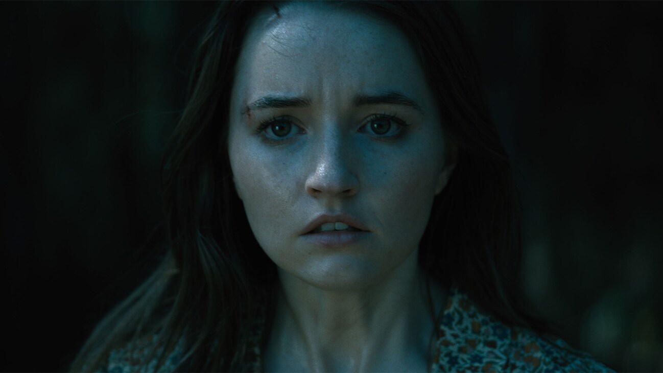 Close up of actor Kaitlyn Dever in the 20th Century Studios movie, "No One Will Save You."