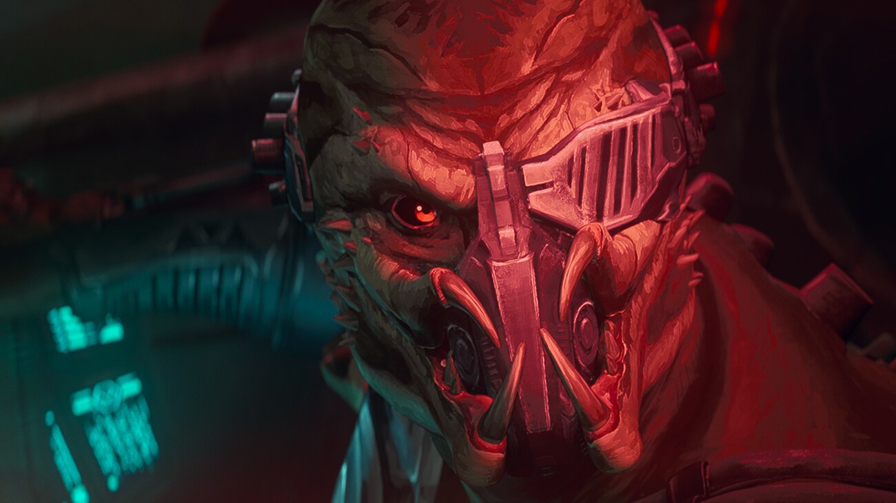 Illustrated still image of a predator from 20th Century Studios' PREDATOR: KILLER OF KILLERS, exclusively on Hulu. Photo courtesy of 20th Century Studios. © 2025 20th Century Studios. All Rights Reserved.