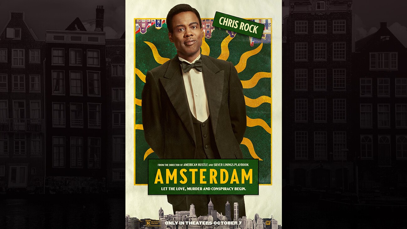 Chris Rock | From the director of American Hustle and Sliver Linings Playbook | Amsterdam | Let the love, murder and conspiracy begin. | Only in theaters October 7 | movie poster
