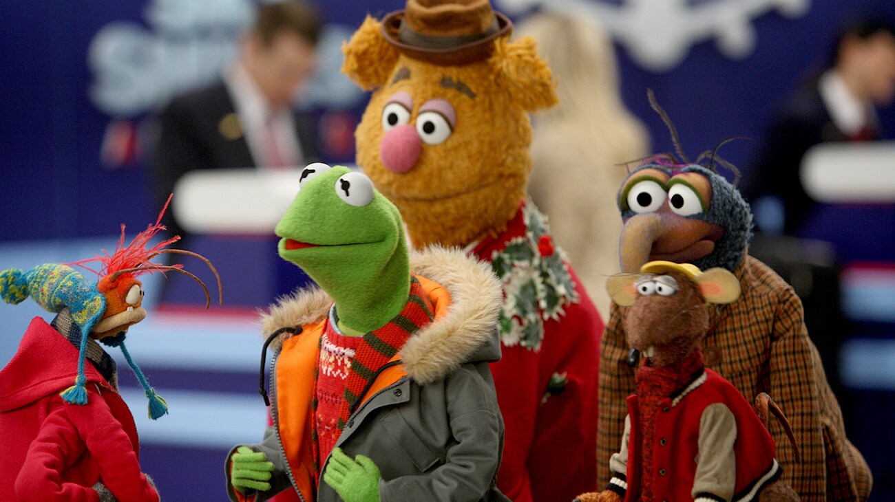 Kermit, Fozzie, Gonzo, and Rizzo in the movie A Muppets Christmas: Letters to Santa