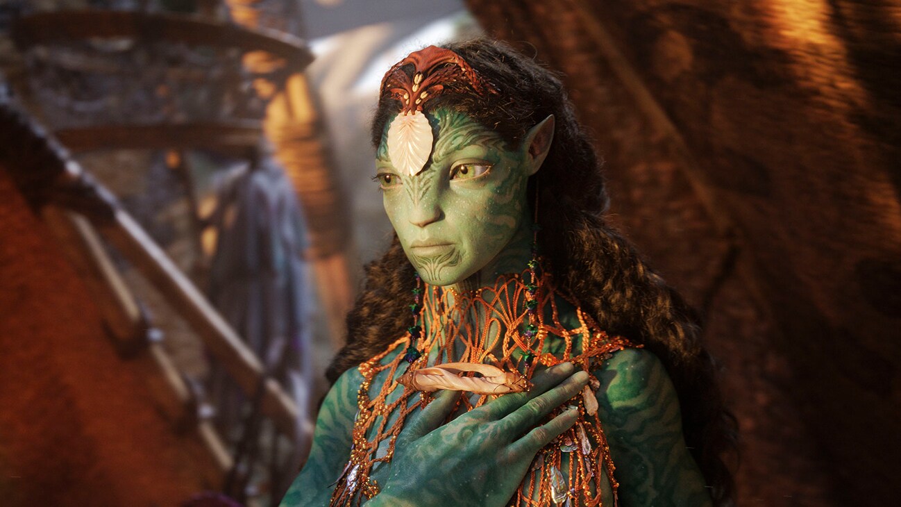 Image of a character from the 20th Century Studios movie Avatar: The Way of Water.