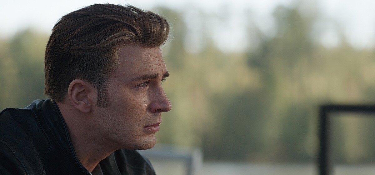 Chris Evans, who plays Steve Rogers/Captain America in Avengers: Endgame, crying