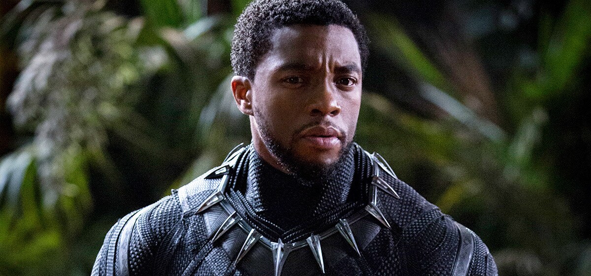 Chadwick Boseman as Black Panther without helmet