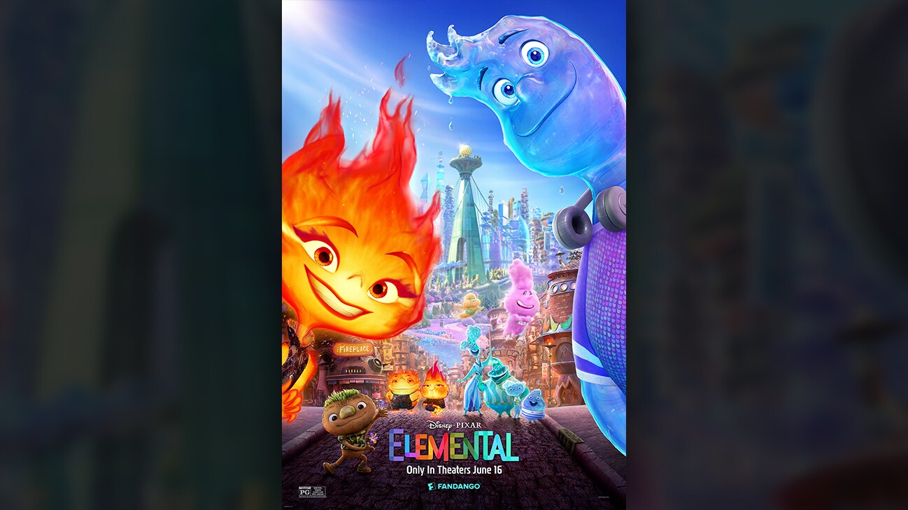 Disney•Pixar | Elemental | Only in theaters June 16 | Fandango | Rated PG | movie poster