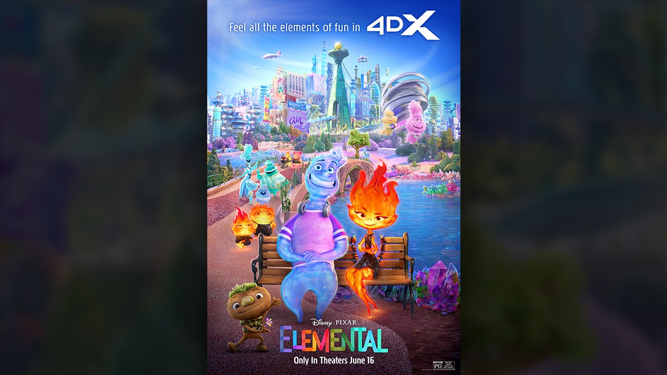 Feel all the elements of fun in 4DX | Disney•Pixar | Elemental | Only in theaters June 16 | Rated PG | movie poster