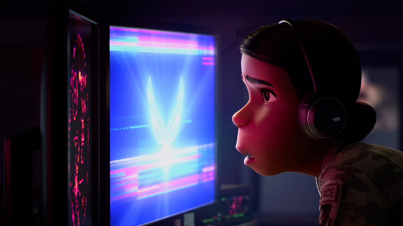 HI MOM! – In Disney and Pixar’s “Elio,” America Ferrera lends her voice to the smart and super-confident Olga, who runs a top-secret military project.* While Olga is working to decode a strange signal from outer space, her son Elio (voice of Yonas Kibreab) is inadvertently beamed up to an interplanetary organization with representatives from galaxies far and wide and mistaken for Earth’s ambassador to the rest of the universe. Disney and Pixar’s all-new feature film “Elio” is directed by Adrian Molina (screenwriter and co-director of “Coco”) and produced by Mary Alice Drumm (associate producer of “Coco”)—the intergalactic misadventure launches in theaters March 1, 2024. © 2023 Disney/Pixar. All Rights Reserved.