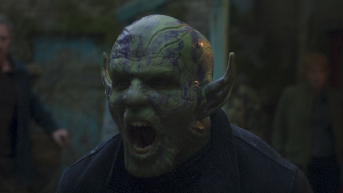 Kingsley Ben-Adir as Rebel Skrull leader Gravik in Marvel Studios' Secret Invasion, exclusively on Disney+. Photo courtesy of Marvel Studios. © 2022 MARVEL.