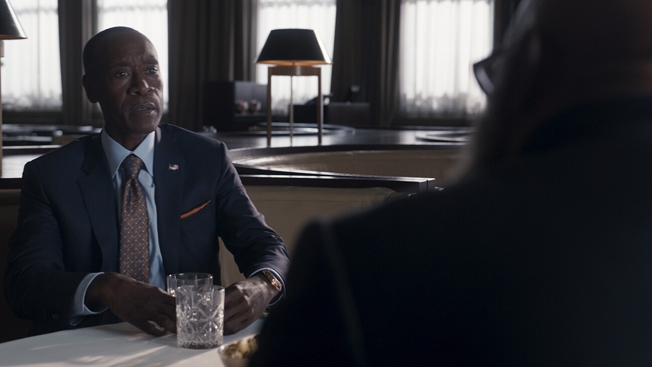 Don Cheadle as James 'Rhodey' Rhodes in Marvel Studios' Secret Invasion, exclusively on Disney+. [Photo courtesy of Marvel Studios.]