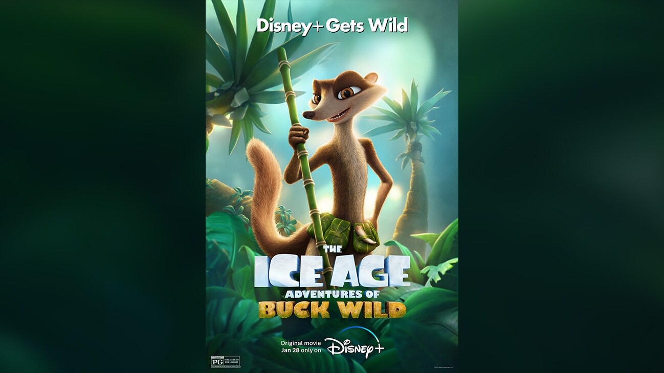 Disney+ Gets Wild | Image of the character Zee from the Disney+ Original movie The Ice Age Adventures of Buck Wild | Original movie Jan. 28 only on Disney+ | Rated PG