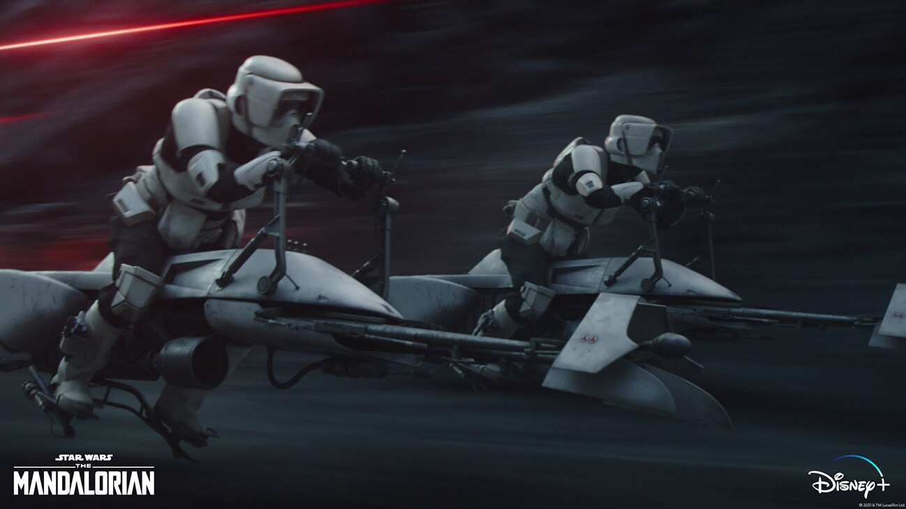 Scout Troopers in Lucasfilm's THE MANDALORIAN, season two, exclusively on Disney+. © 2020 Lucasfilm Ltd. & ™. All Rights Reserved.